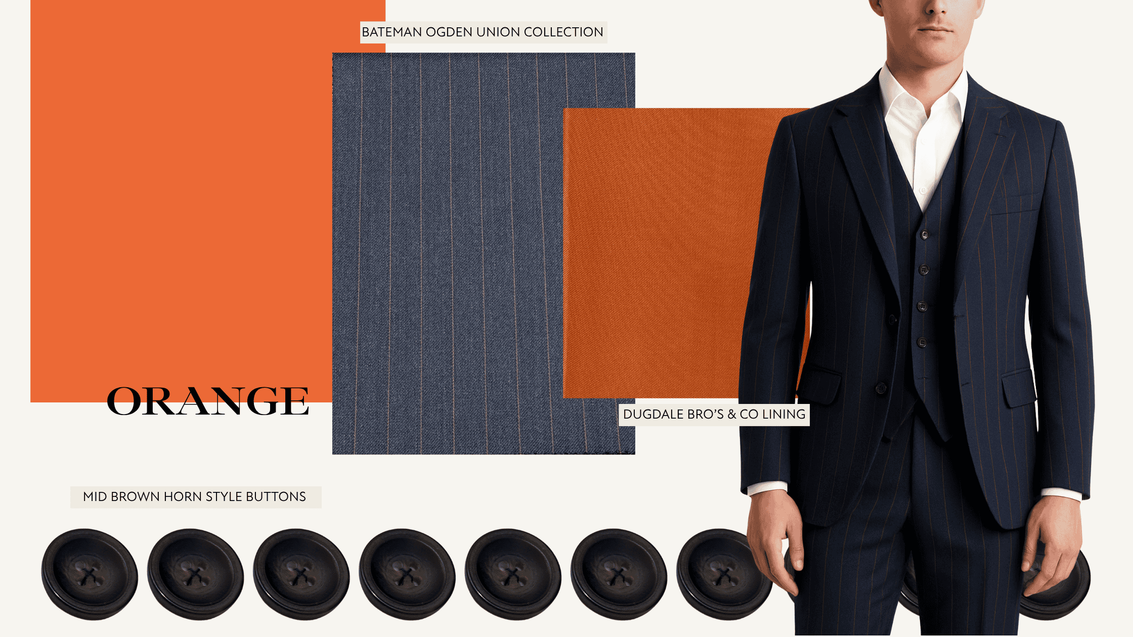 ORANGE PINSTRIPE SUIT