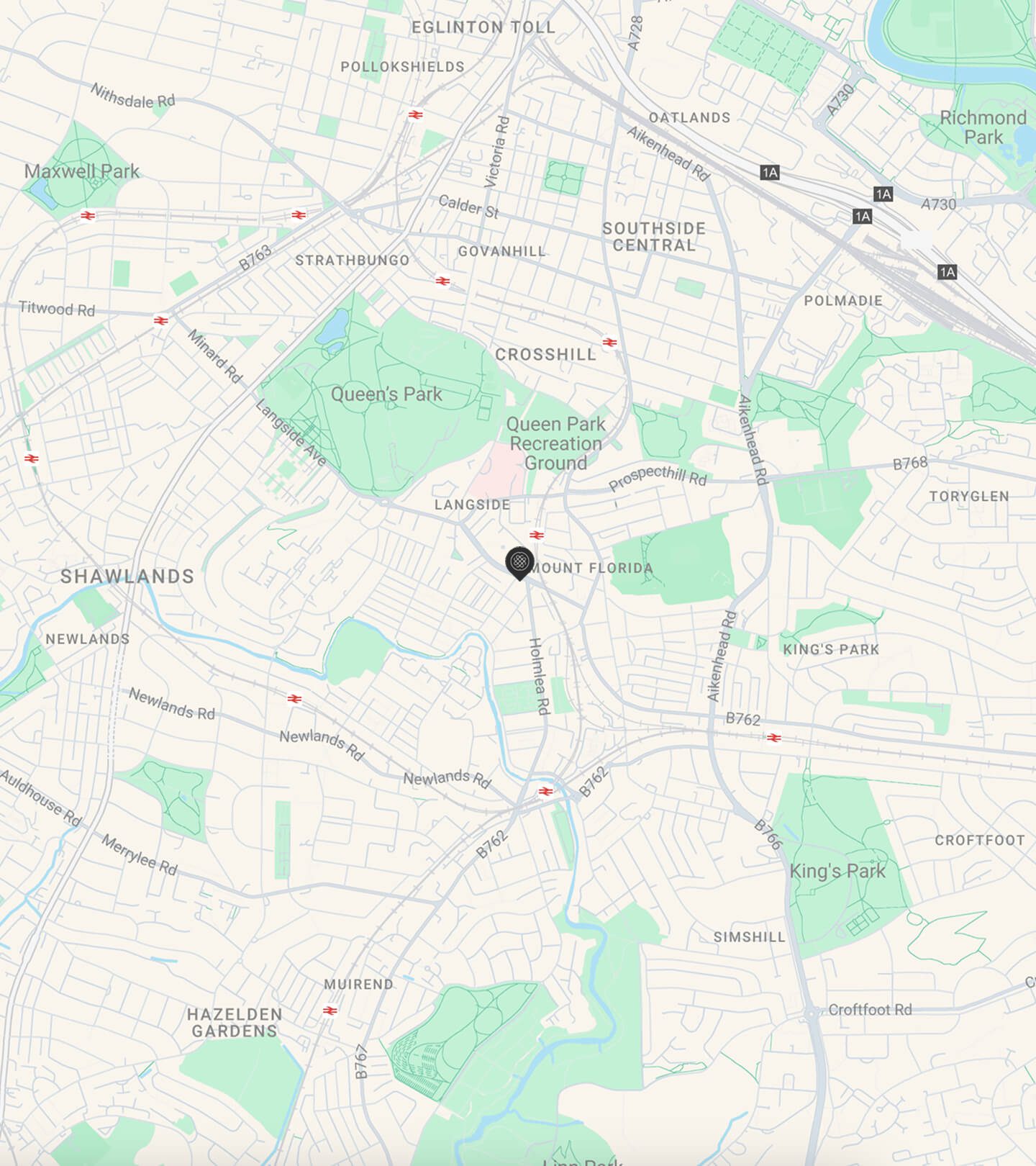 Map showing the location of Sett in Glasgow